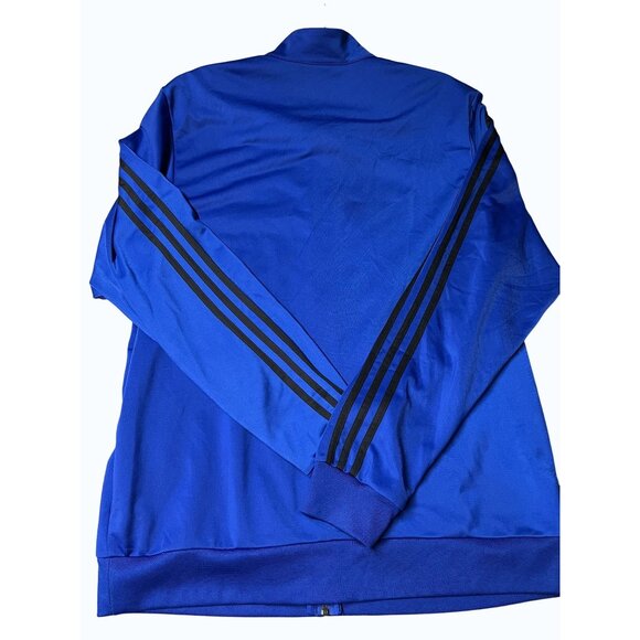 Adidas Track Jacket Men’s Sz XL Tricot Full Zip Blue Essentials 3 Stripe DU0449 - Picture 2 of 7